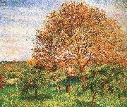 Camille Pissarro Red sky under the apple tree France oil painting artist